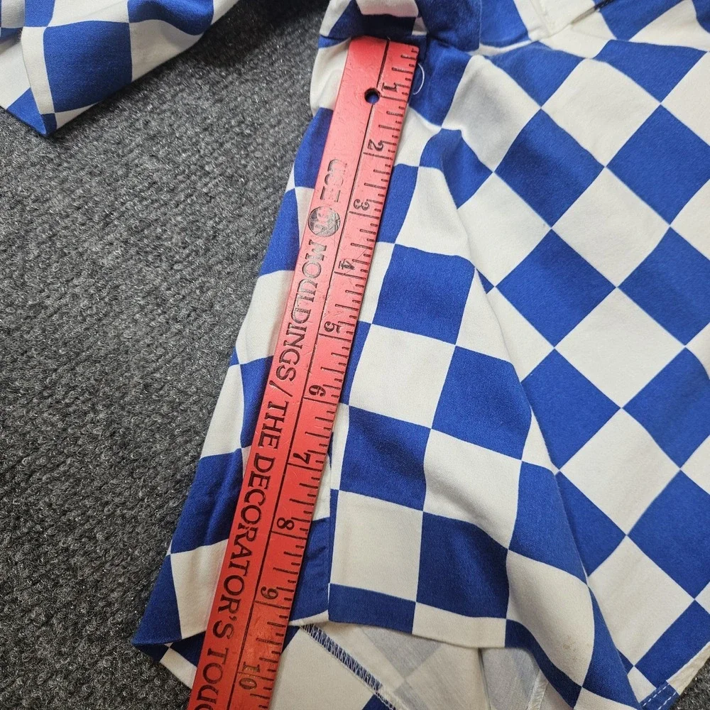 Loudmouth Golf Womens‎ Blue Checkered Bermuda Shorts Size 4 Inseam 9